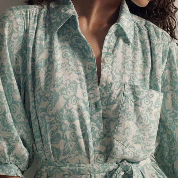 Anthropologie ~ The Irene Linen Shirt Dress by Maeve - Picture 2 of 6